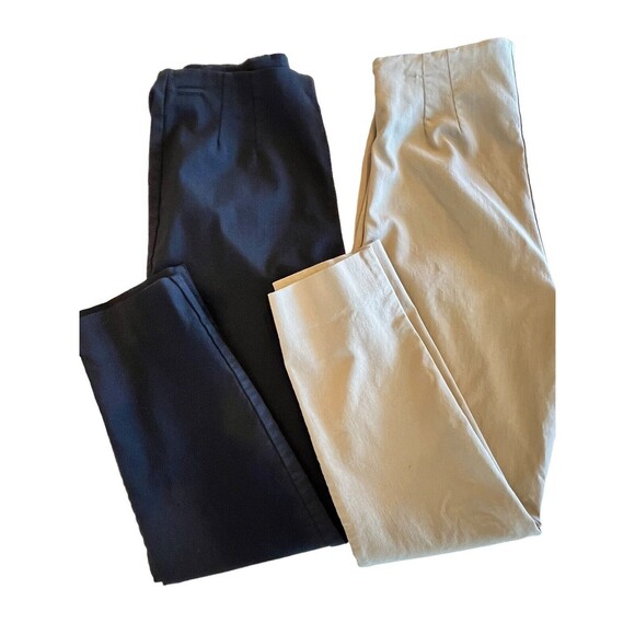 Time &Tru Casual Crop Capri Pants Lot of 2 Womens Size 10 Black and dark beige - Picture 6 of 7